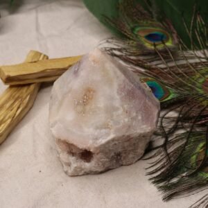 Lavender Pink Amethyst Point with Sparkling Druze