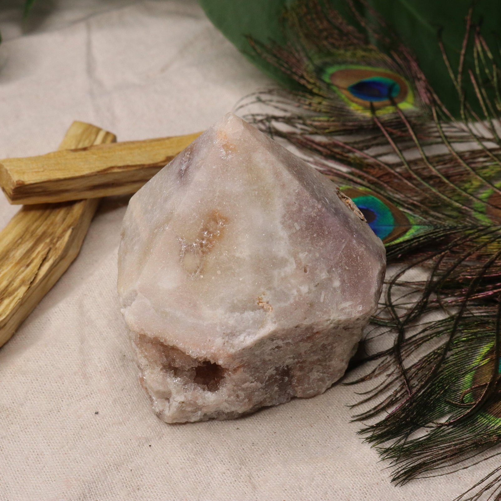 Lavender Pink Amethyst Point with Sparkling Druze