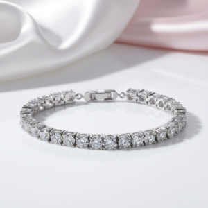 Luxury Bracelet Full of Round Diamond Option