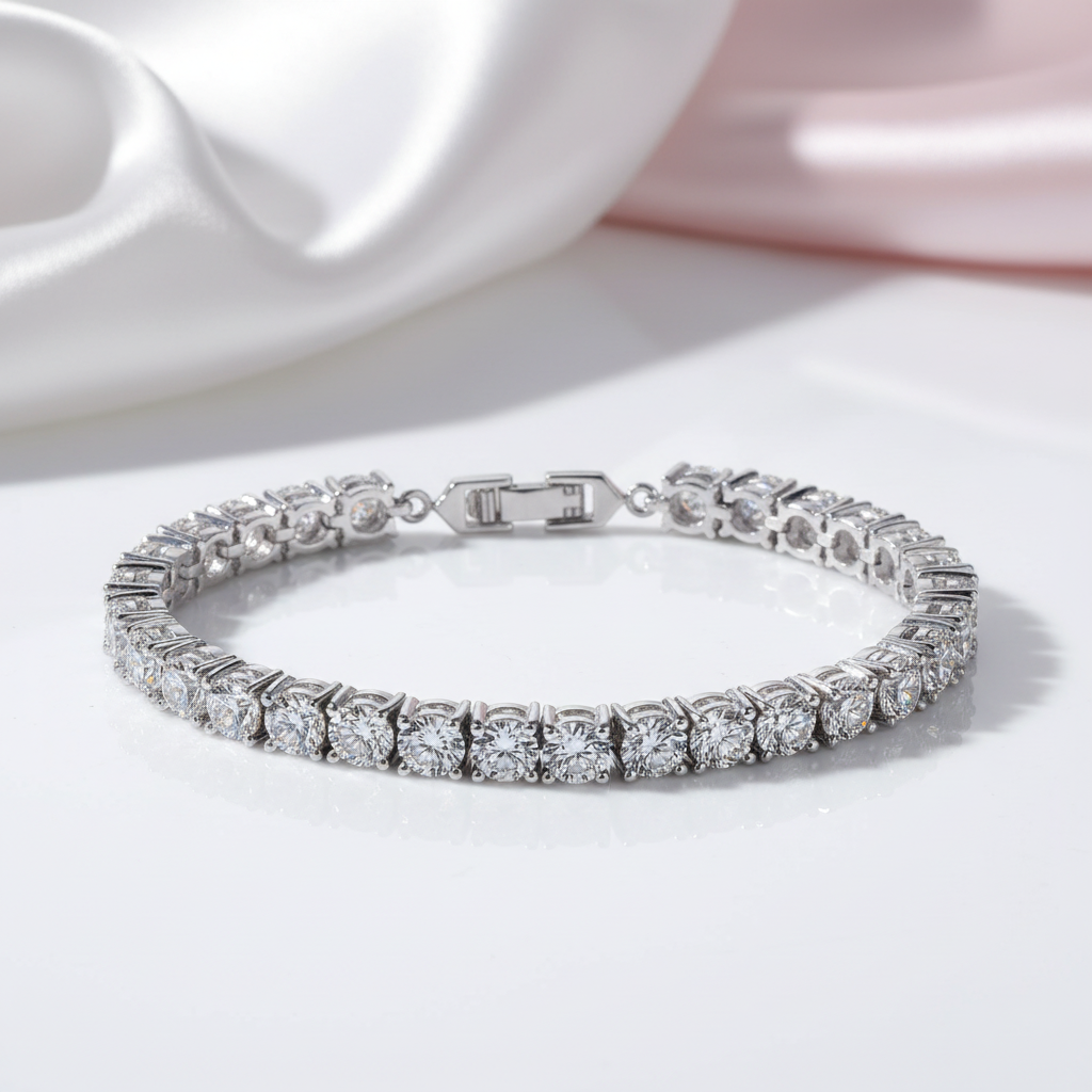 Luxury Bracelet Full Of Round Diamond Option