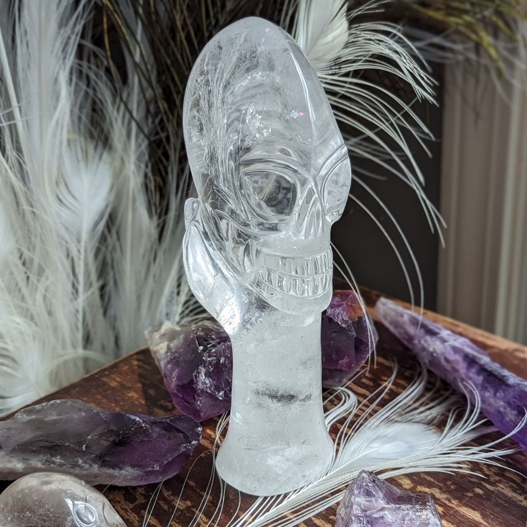 Luxury Clear Quartz Crystal Carving from Brazil