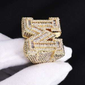 M Two Layer Micro-inlay Butterfly Ring