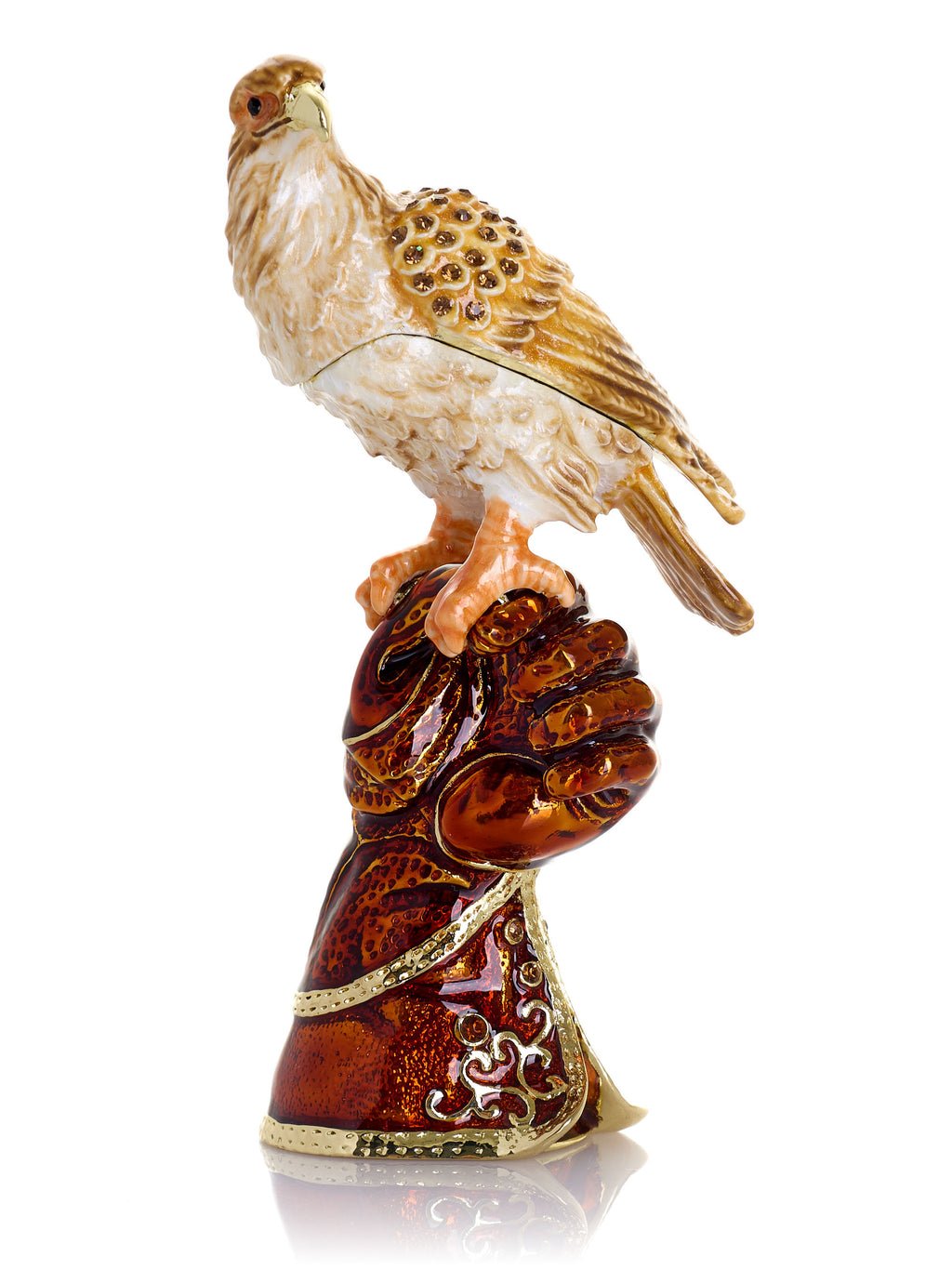 Majestic Eagle on Tree Trunk Trinket Box