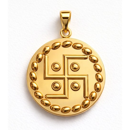 Mangalam Swastik Coin Pendant