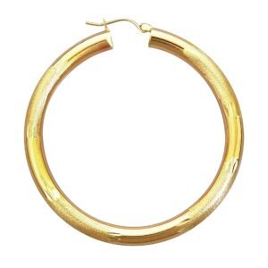 Medium Size Hoop Earrings in 14KT Gold - Available in Yellow or White
