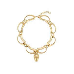 Nebula Snake Loop Necklace (Gold)
