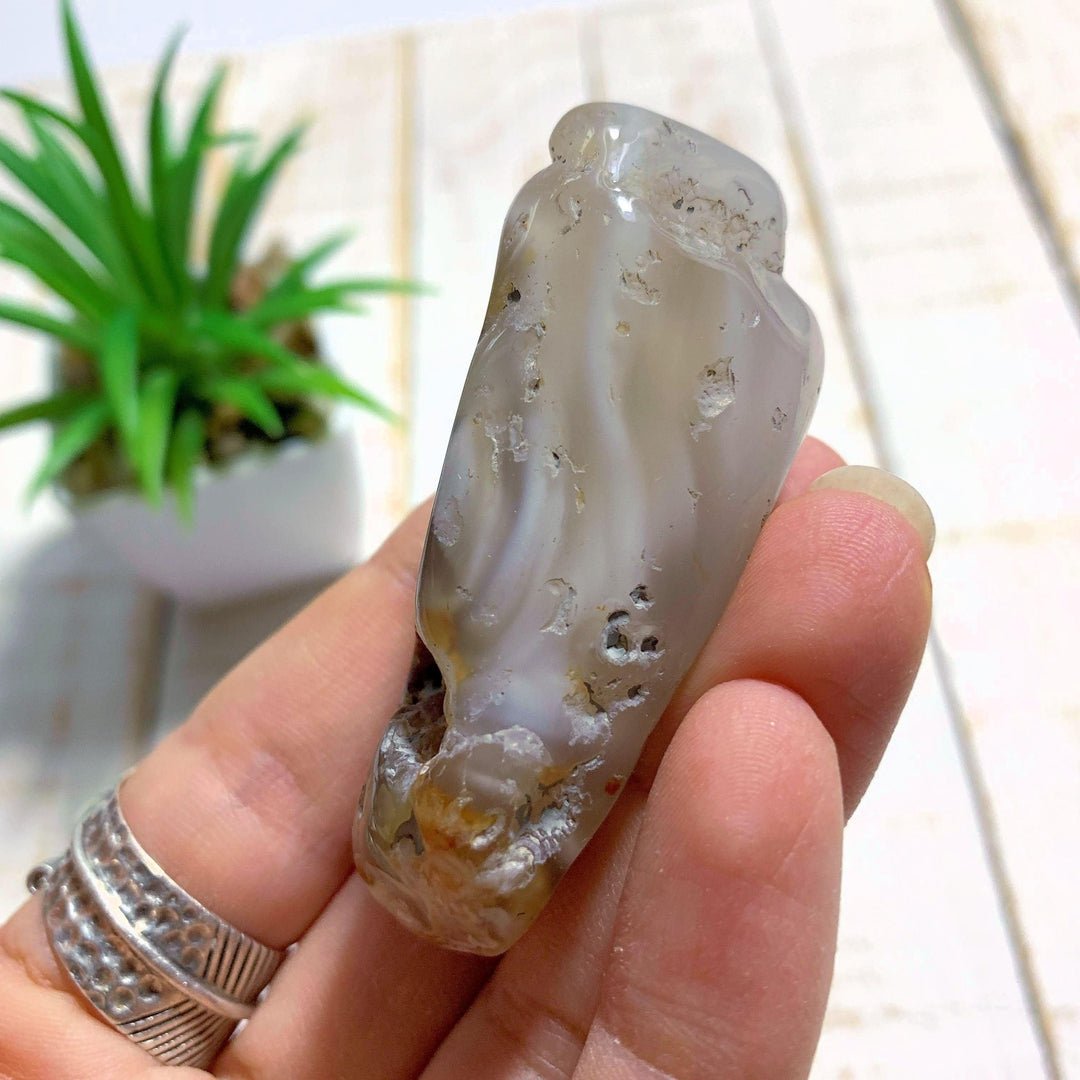 Oco Agate Partially Polished Specimen From Rio Grande Do Sul, Brazil