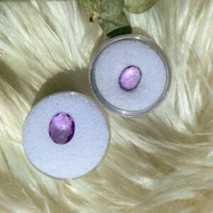 One Gem Grade Faceted Amethyst Cabochon in Box~ Ideal for Jewelry Making
