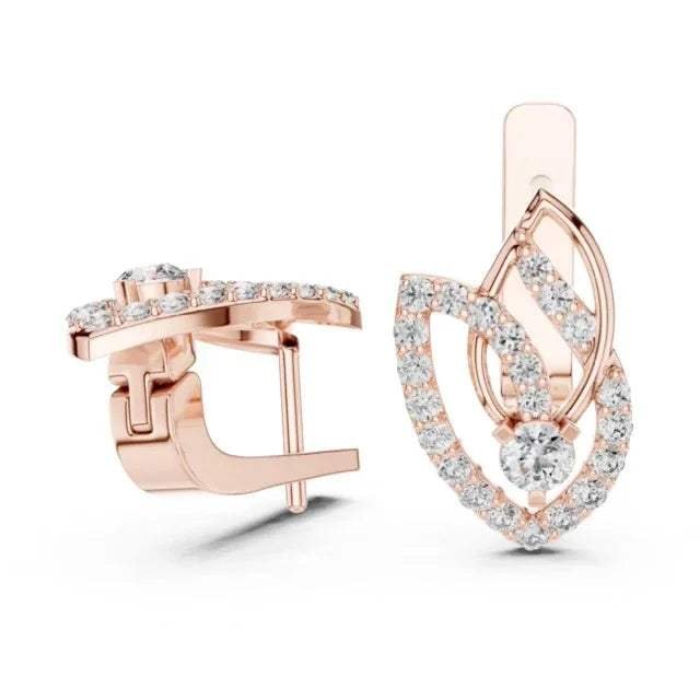 Orlisse Radiant Lab Grown Diamond Huggie Earrings