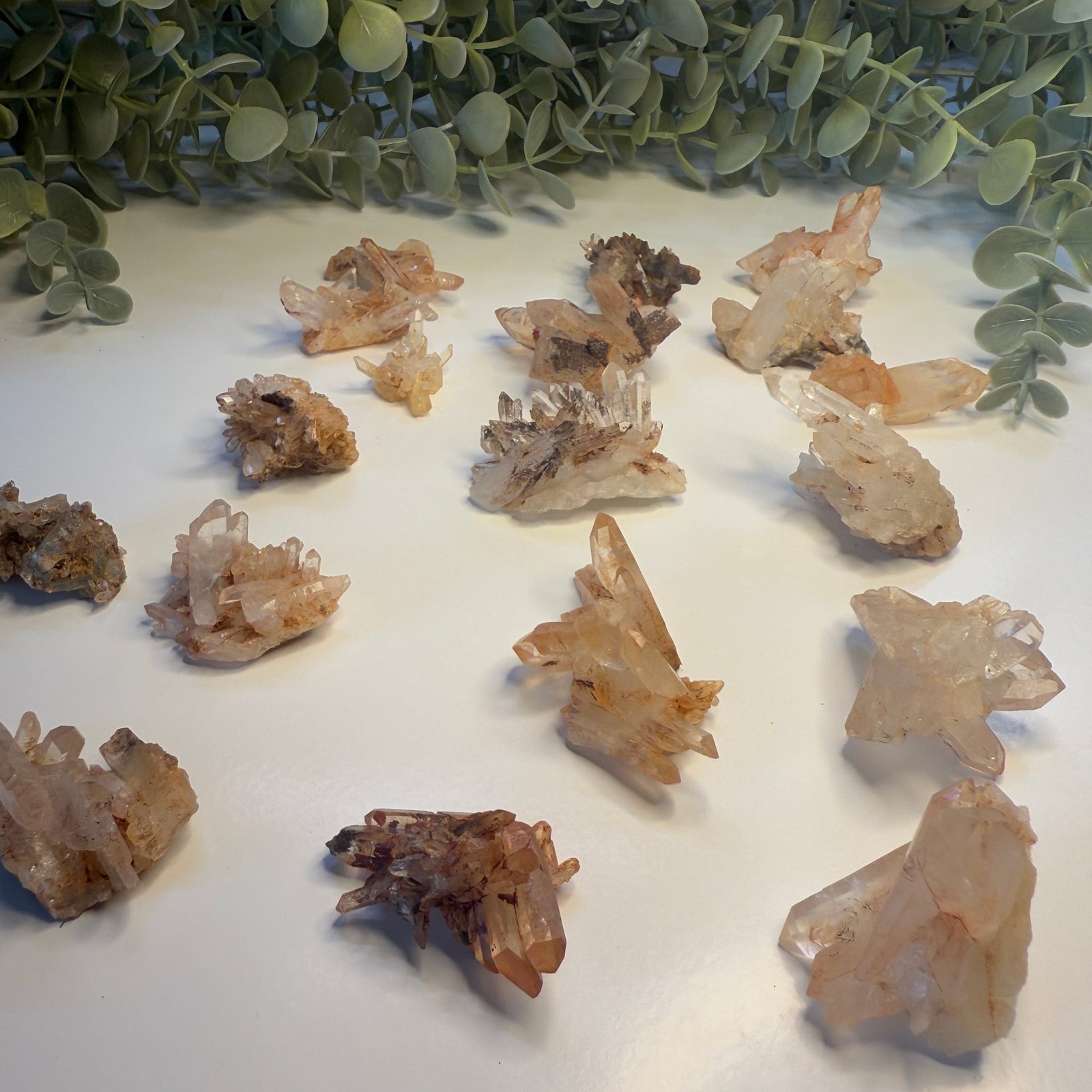 Petite Hematoid in Clear Quartz Clusters – Tabular Formations and Self Healed Specimens