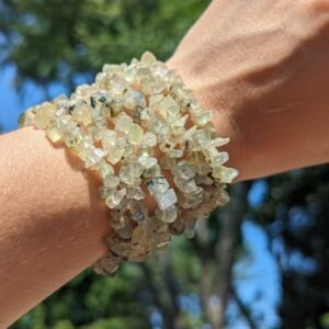 Prehnite Chip Stretchy Bracelet ~ The Healer's Healing Stone ~ Soothing Green Heart Chakra Energies