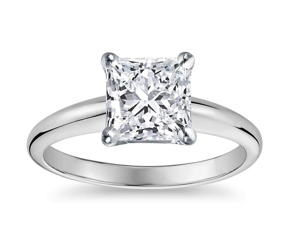 Princess Cut Solitaire Diamond Engagement Ring (1.00 carat twd)