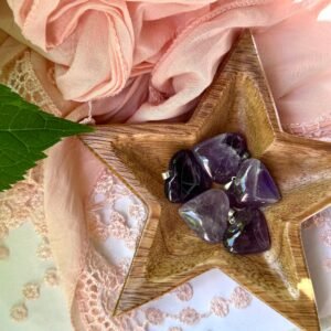 Purple Amethyst Heart Pendants ~ Includes Silver Chain