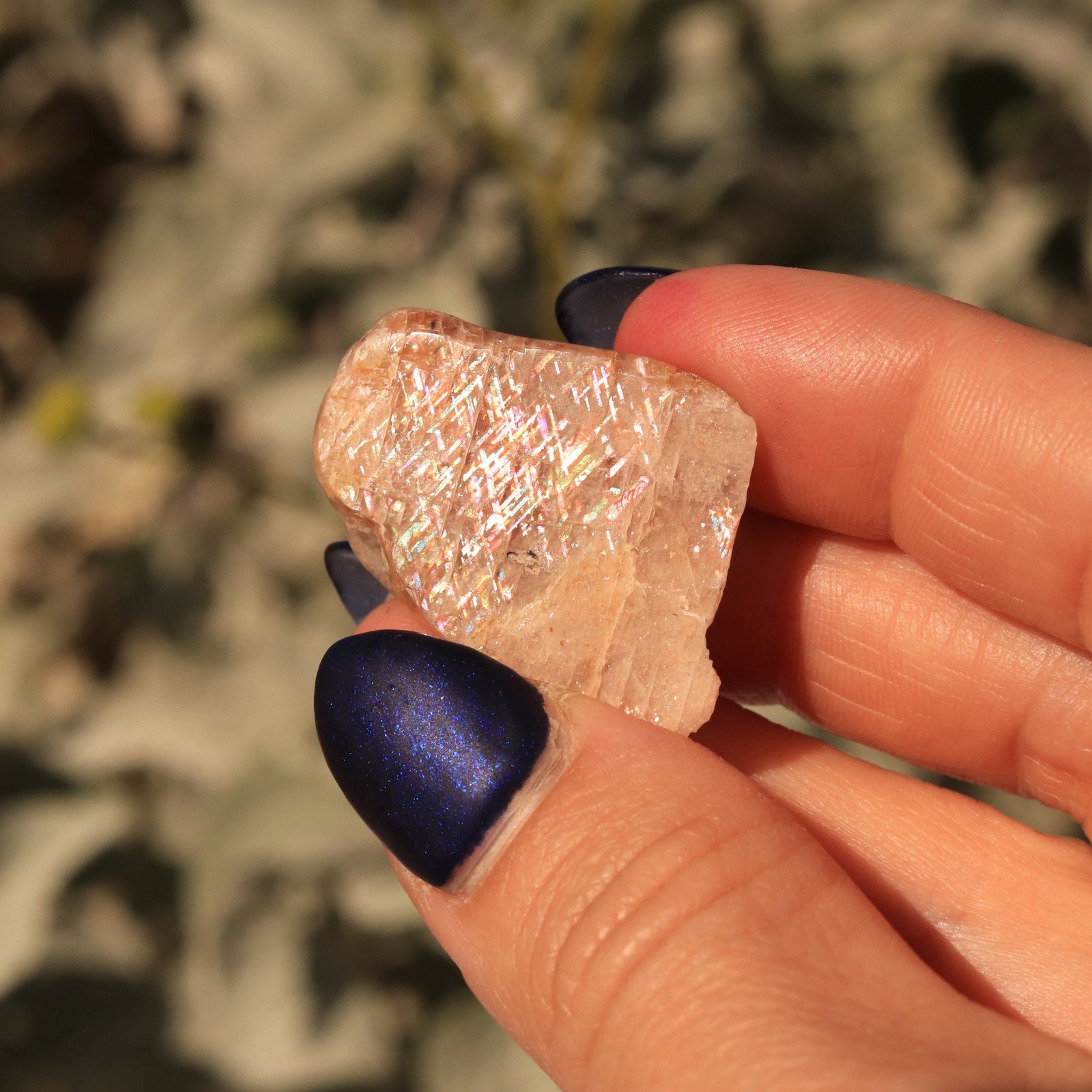 Rainbow Lattice Sunstone 10 CT Polished Collector’s Gem