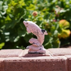 Rhodonite Dolphin Stone Carving