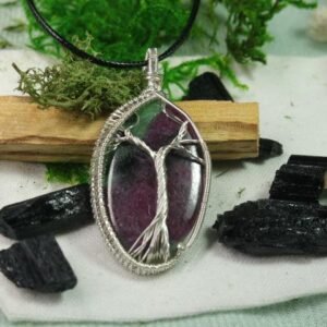 Ruby in Zoisite Tree of Life Wire Wrapped Pendant