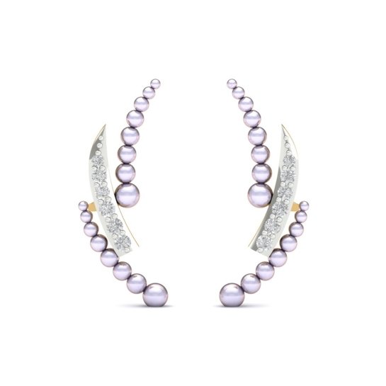 Rumika Pearl And Diamond Earrings Rumika Pearl And Diamond Earrings