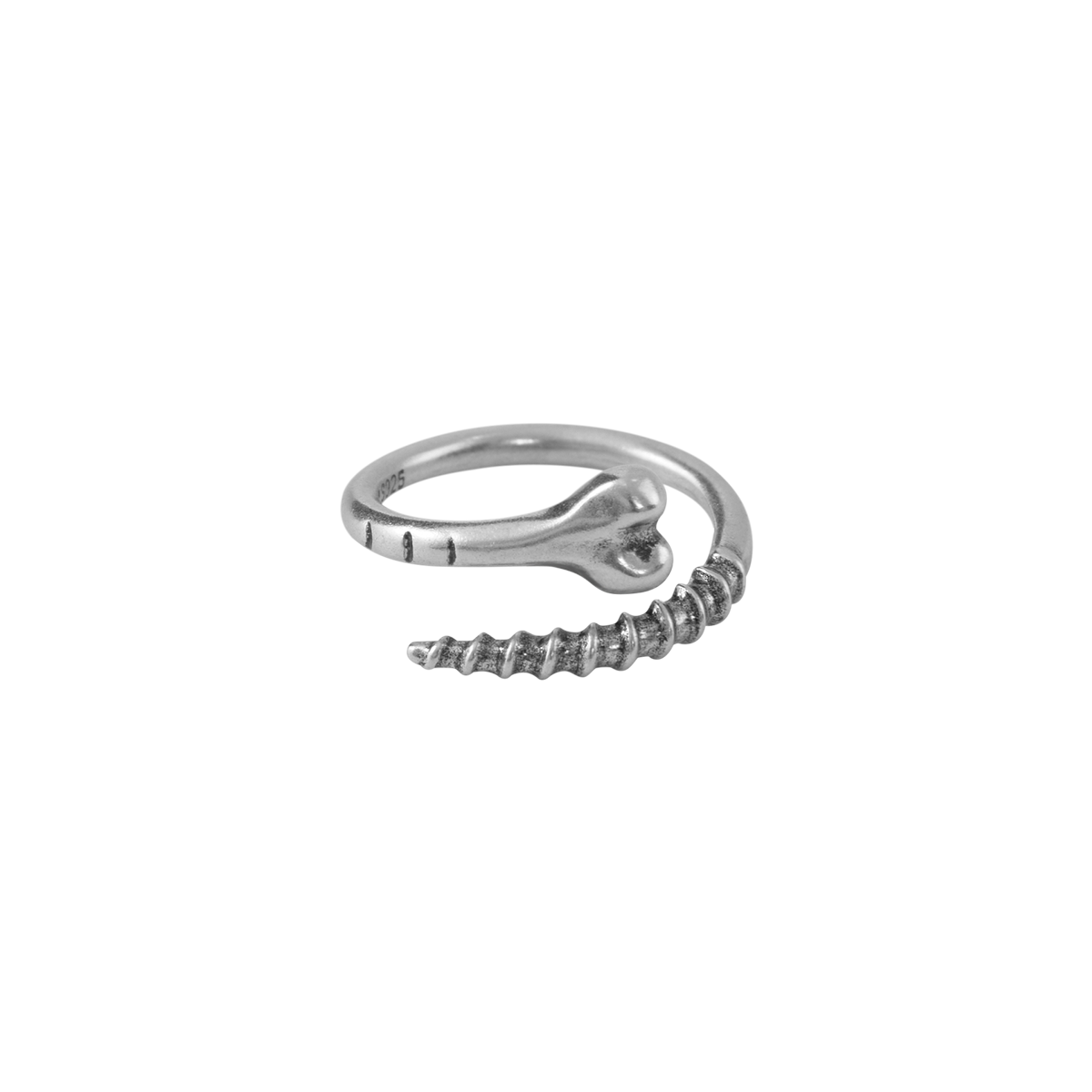 S925 Bone Spike Pinky Ring