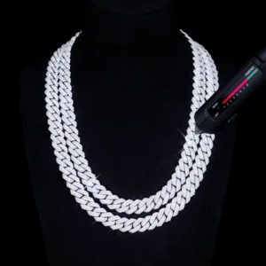 S925 & VVS Moissanite 10MM Cuban Link Chain