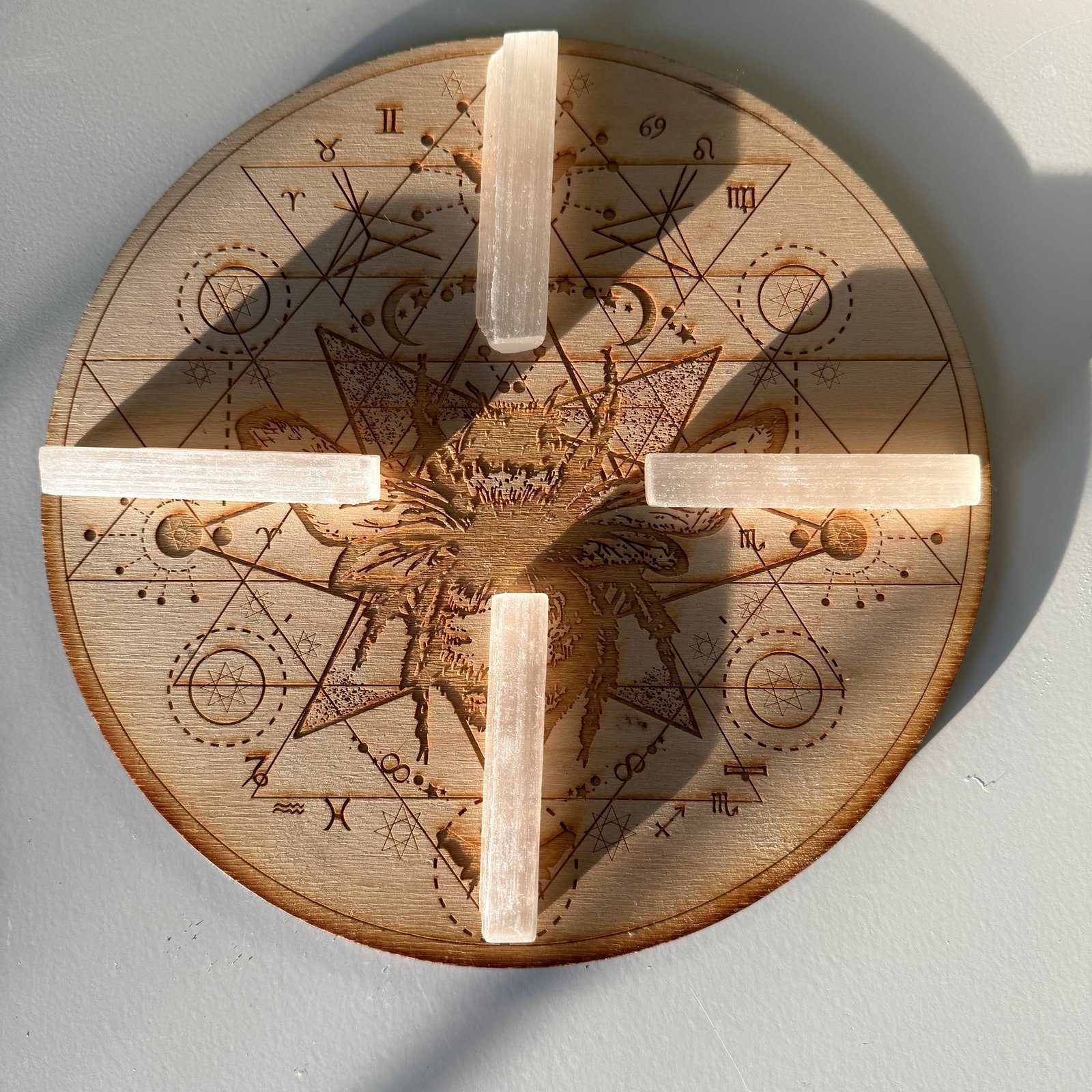 Selenite Sticklets Set of Four for Cleansing and Recharging, Great for Crystal Grids Selenite Sticklets Set of Four for Cleansing and Recharging, Great for Crystal Grids