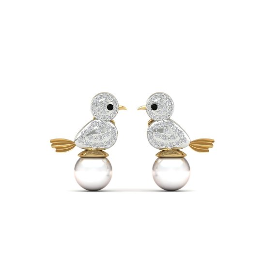 Selin Pearl And Diamond Earrings Selin Pearl And Diamond Earrings