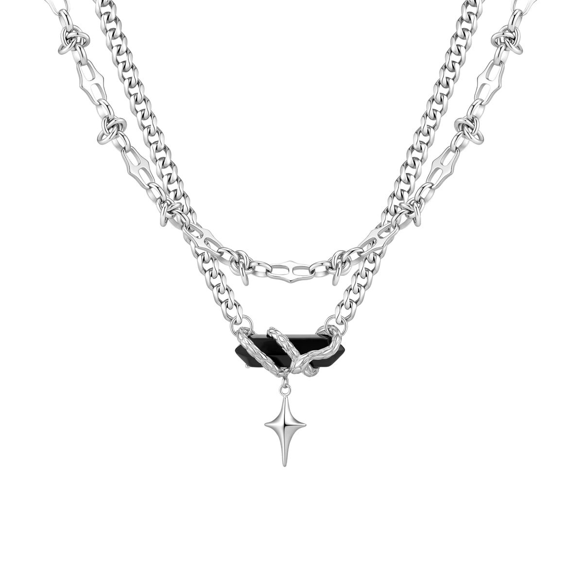 Snake Loop Double Layer Necklace
