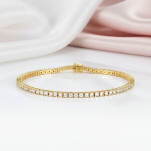 Solid 18k Gold Diamond Option Tennis Bracelet