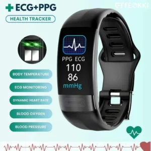 Sport Smart Bracelet EKG Heart Rate Waterproof — Black | KIMLUD