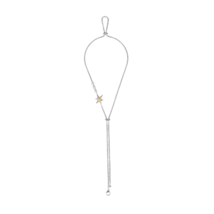Star of Bethlehem Gold And Silver Color-Blocked Adjustable Christmas Star Necklace