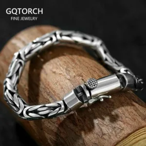 Sterling Silver 925 Viking Bracelet For Men — Silver | KIMLUD