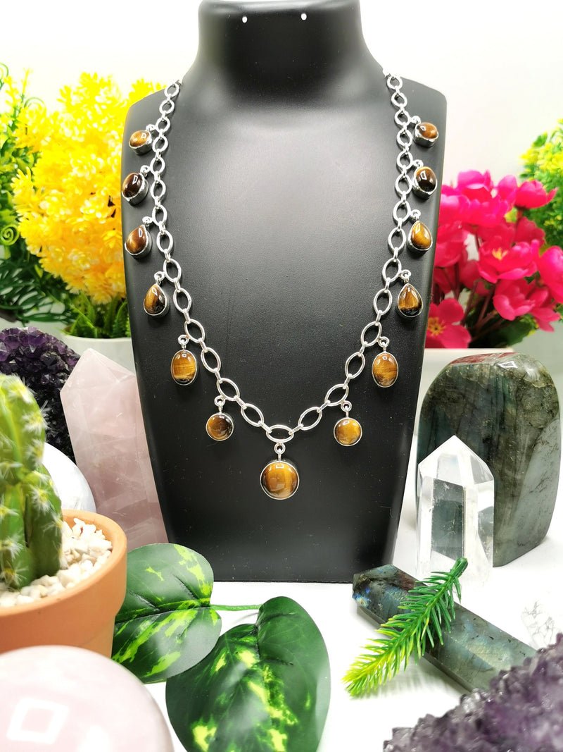 Tiger Eye Necklace In 925 Sterling Silver – Gemstone/crystal Jewelry | Mother’s Day/engagement/wedding/anniversary/occasion Gift