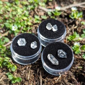 Twins! One Pair of Herkimer Diamonds Quartz Crystals