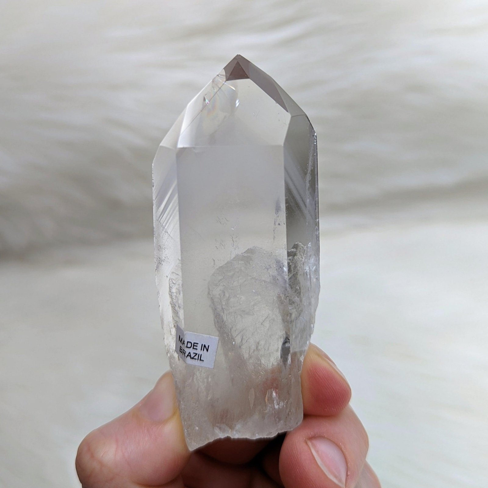 Ultra Clear Quartz Phantom Polished Point AA Grade from Brazil