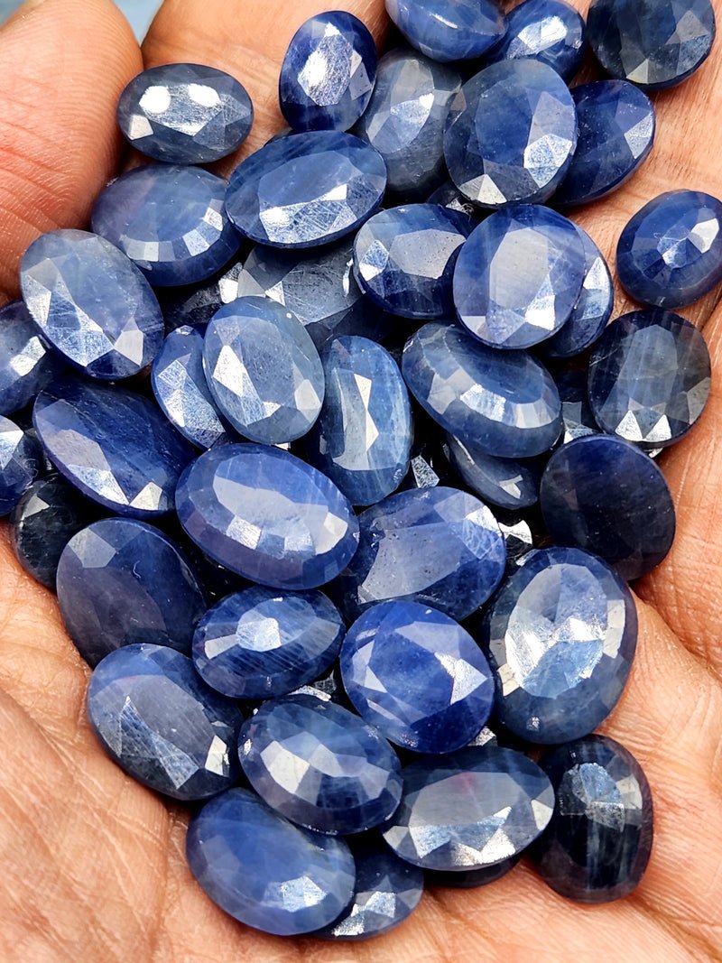 Wholesale Deal : Blue Sapphire Faceted gemstone lot of 64 units | Loose Gemstones | Crystals & Gems for Jewelry
