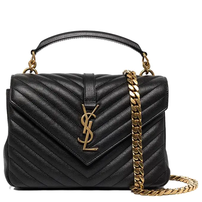 YSL College Bag (Gold) | Designer-Inspired Bag