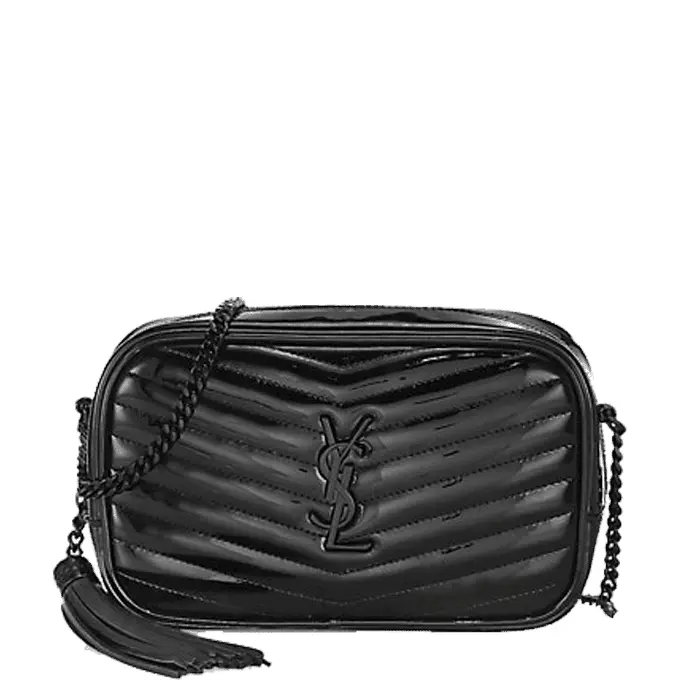YSL Loulou Camera Bag Black Patent | Designer-Inspired Bag